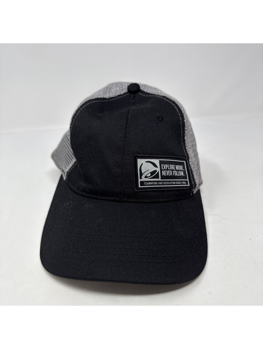 Taco Bell Employee Trucker Hat Mens Black Gray Snapback Mesh Explore More Never
